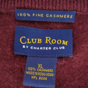 Club Room Men’s V-Neck Cashmere Sweater XL