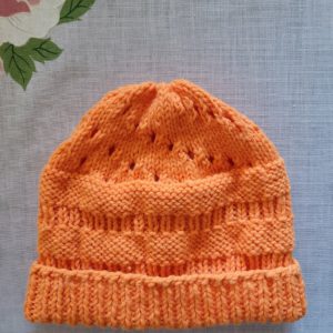 Hat Hand-knitted (Color: Rust)